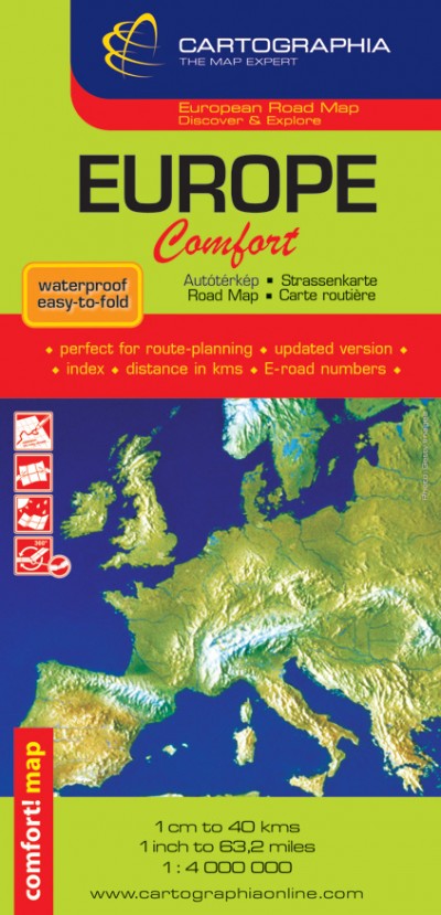EURÓPA COMFORT TÉRKÉP 1:4 000 000 "SC"