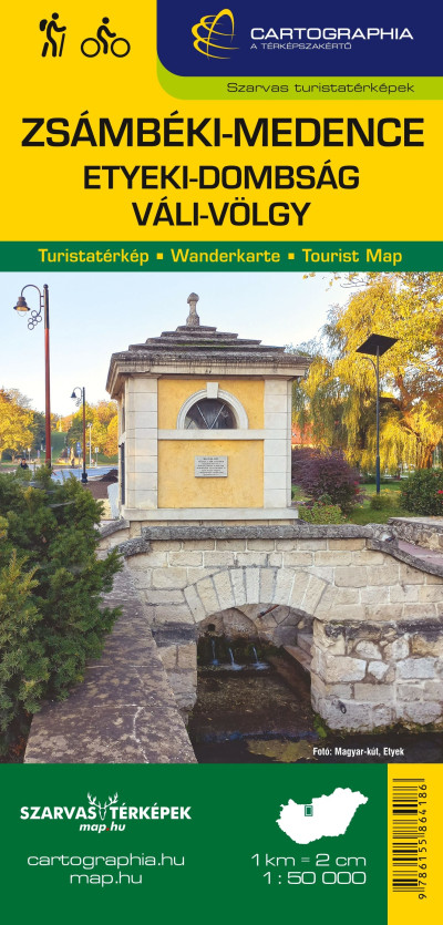 Zsámbéki-medence, Etyeki-dombság, Váli-völgy turistatérkép