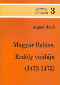 Aigner Jenő - Magyar Balázs, Erdély vajdája (1472-1475)