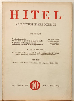 Hitel 1943. VIII. évfolyam 10. október
