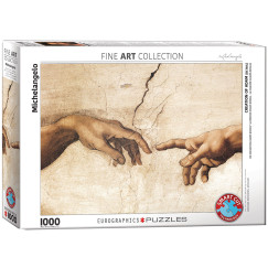 Michelangelo Buonarroti - Ádám teremtése (részlet), 1000 db-os puzzle (EUROGRAPHICS, 6000-2016)