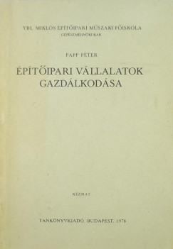 Papp Pter - ptipari vllalatok gazdlkodsa