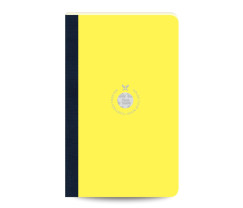 Flexbook Smartbook vonalas jegyzetfüzet – sárga, 13 × 21 cm, vászongerincű kivitelben