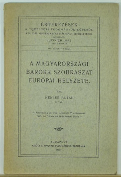 Hekler Antal - A magyarorszgi barokk szobrszat eurpai helyzete