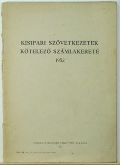 Kisipari szvetkezetek ktelez szmlakerete 1952