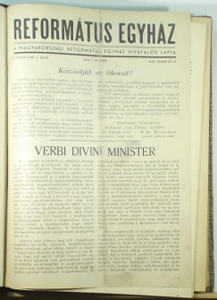 Victor Jnos  (Szerk.) - Reformtus Egyhz vknyv I. vfolyam / 1-21.