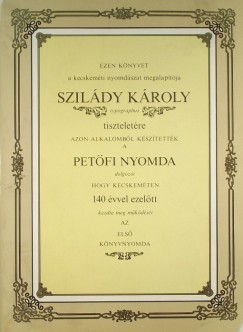 Tth Sndor  (Szerk.) - Szildy Kroly emlkknyv