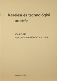 Somfai Rudolf  (sszell.) - Kezelsi s technolgiai utasts