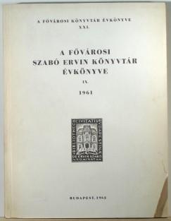 A Fvrosi Szab Ervin Knyvtr vknyve 1961