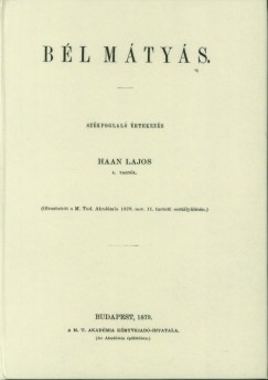 Haan Lajos - Bl Mtys