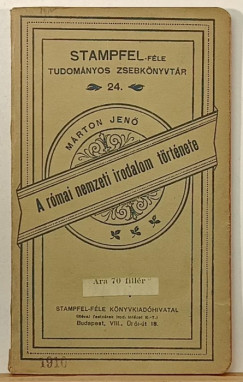 Márton Jenő - A római nemzeti irodalom története