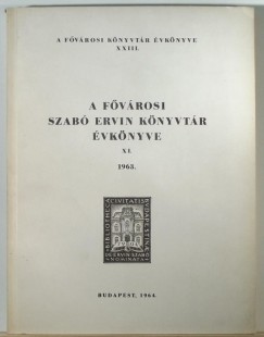 A Fvrosi Szab Ervin Knyvtr vknyve - 1963