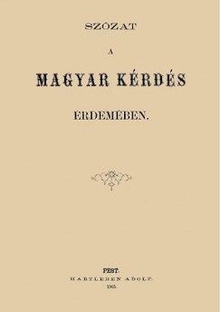 Kasova P�ter - Sz�zat a magyar k�rd�s �rdem�ben