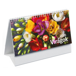 Virgok - asztali naptr 24x12,8cm - 2026