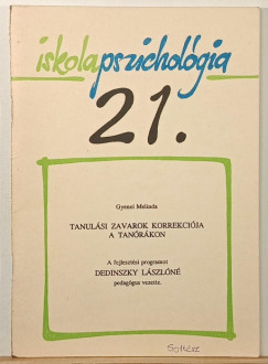 Tanulási zavarok korrekciója a tanórákon
