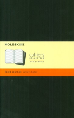 Moleskine jegyzetfzet CAHIER 3db QP316 fekete "L" vonalas