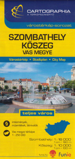 SZOMBATHELY VÁROSTÉRKÉP 1:16 000 "SC" - KŐSZEG VÁROSTÉRKÉP 1:10 000