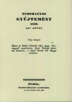 Tahy G�sp�r - Tudom�nyos gy�jtem�ny 1837. XII.