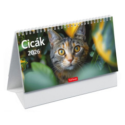 Cic�k - asztali napt�r 24x12,8 cm - 2026