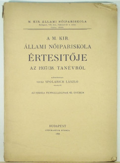 Spolarich Lszl  (Szerk.) - A M. Kir. llami Nipariskola pesti s budai intzetnek rtesitje az 1934/35 tanvrl