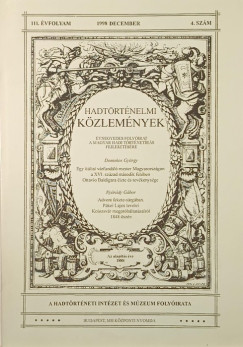 Hadtörténelmi Közlemények 111. évfolyam 4. szám