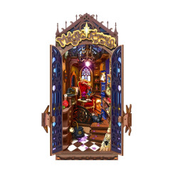 Var�zslatos fant�ziasarok, 3D kreat�v k�nyvt�masz �p�t�k�szlet LED vil�g�t�ssal, 185 db-os