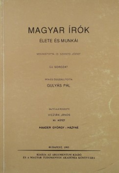 Dr. Gulys Pl - Magyar rk lete s munki XII. ktet