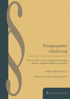 Kzigazgatsi eljrsi jog - 2016. janur 1.
