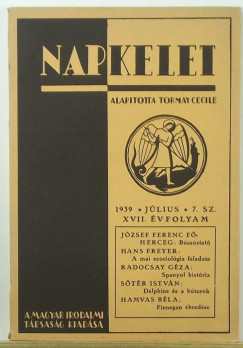 Kllay Mikls  (Szerk.) - Napkelet 1939. jlius - 7. sz. XVII. vfolyam