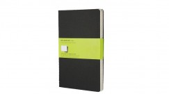 Moleskine jegyzetfzet CAHIER 3db QP318 fekete "L" sima