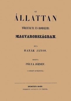 Hank Jnos - Az llattan trtnete s irodalma Magyarorszgban