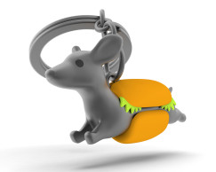 HotDog Tacskó, többszínű - Kulcstartó