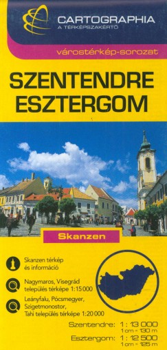 Szentendre, Esztergom vrostrkp 1:13 000