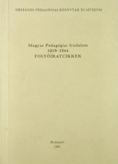 Jki Lszl  (sszell.) - Magyar Pedaggiai Irodalom 1919-1944