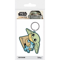 Star Wars Mandalorian - B�bi Yoda aranyos PVC kulcstart�