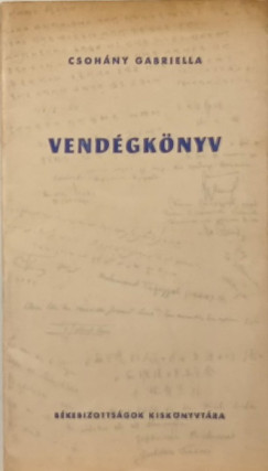 Csohny Gabriella - Vendgknyv