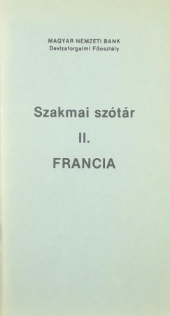 Szakmai sztr II. - Francia
