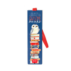 Baglyos könyves, gumis könyvjelző, (LEGAMI - STATIONERY, 17,5x4,7 cm)