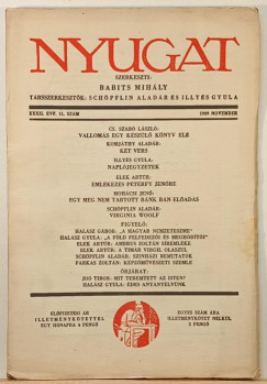 Babits Mihly  (Szerk.) - Nyugat XXXII. vf. 11. szm
