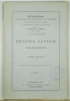 Bertha Sndor emlkezete