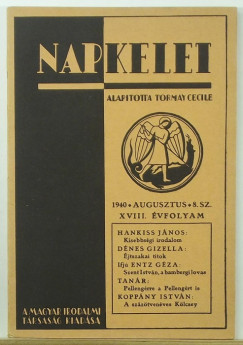 Kllay Mikls  (Szerk.) - Napkelet 1940. augusztus - 8. sz. XVIII. vfolyam