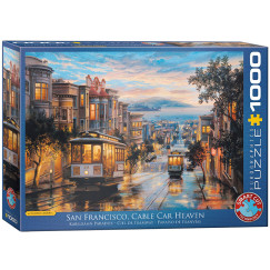 Evgeny Lushpin - Villamosok San Francisco-ban , 1000 db-os puzzle (EUROGRAPHICS, 6000-0957)