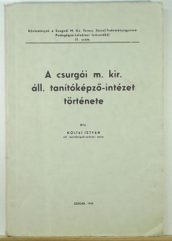 Koltai Istvn - A csurgi m. kir. ll. tantkpz-intzet trtnete