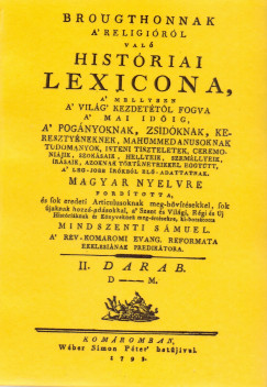 Thomas Broughton - Brougthonnak a religirl val histriai lexicona II. - (D-M.)