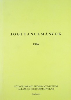 Harmathy Attila  (Szerk.) - Jogi tanulmnyok 1996