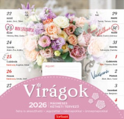 Virgok - mgneses terveznaptr - 22x22 cm - 2026