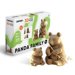 Panda család karton puzzle (Cartonic)