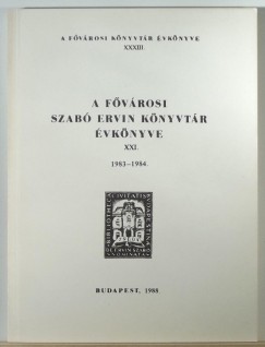 A Fvrosi Szab Ervin Knyvtr vknyve 1983-1984