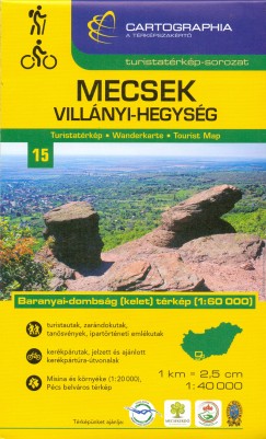 Mecsek, Villnyi-hegysg turistatrkp - 1:40000