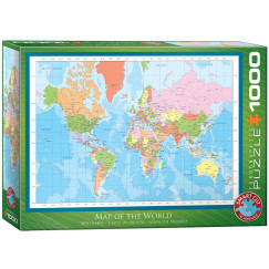 Modern világtérkép, 1000 db-os puzzle (EUROGRAPHICS, 6000-1271)